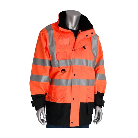 Pip ANSI Type R Class 3 7-in-1 All Conditions Coat with Inner Jacket and Vest Combination 343-1756-OR/M